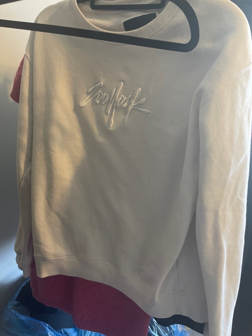 Zoo York White Embroidered Logo Crewneck